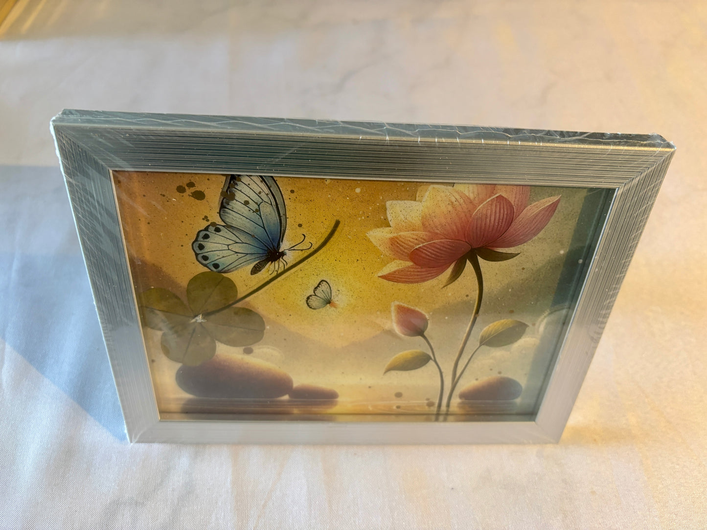 cadre trèfle à quatre feuilles / format A5/ papillon
