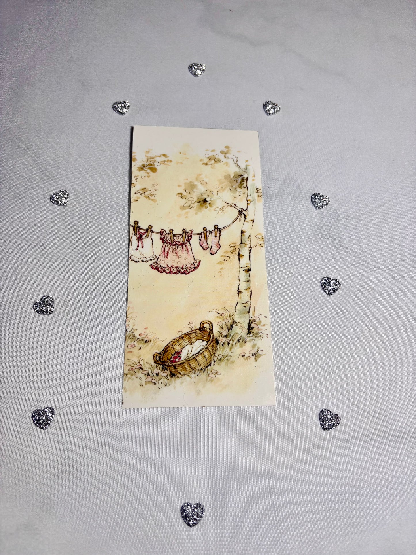 marque page vintage Sarah kay et son trèfle à 4 feuilles