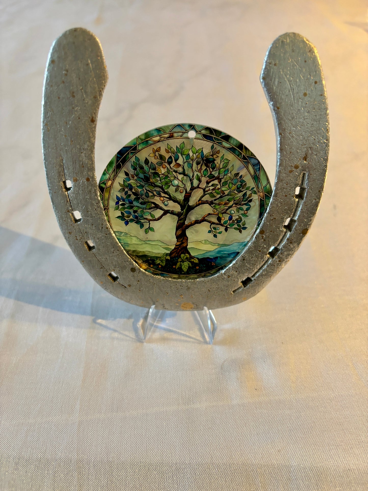 décoration fer à cheval avec son arbre de vie