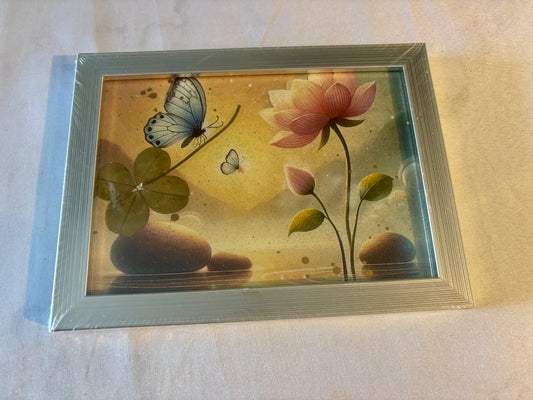 cadre trèfle à quatre feuilles / format A5/ papillon
