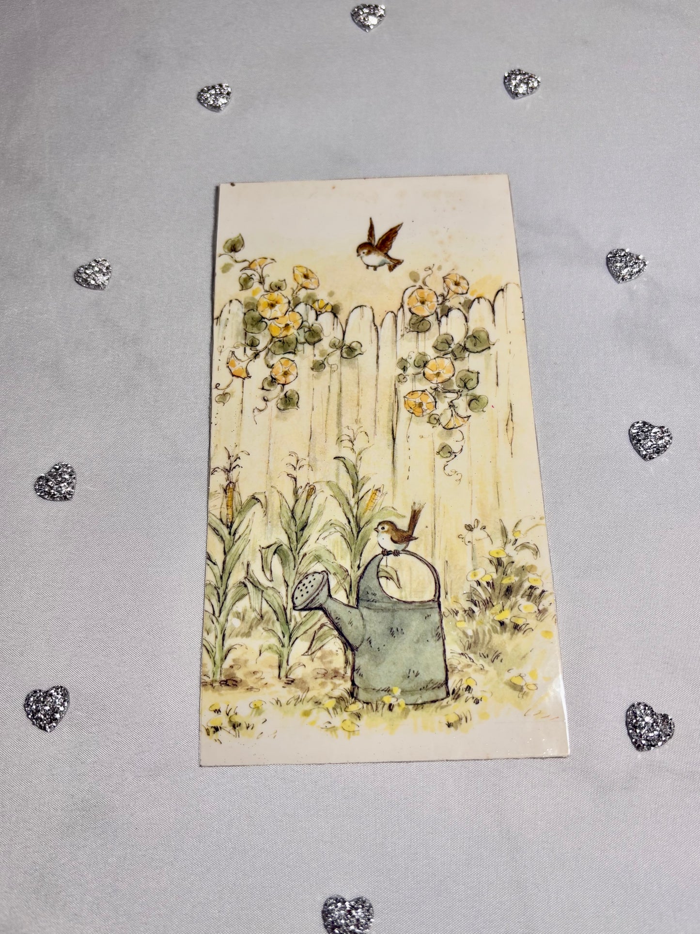 marque page vintage Sarah kay et son trèfle à 4 feuilles