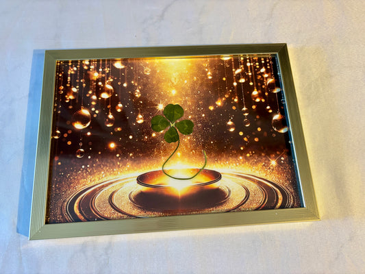 cadre trèfle à quatre feuilles 🍀 format A4