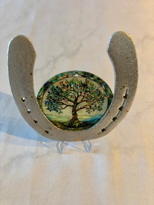 décoration fer à cheval avec son arbre de vie