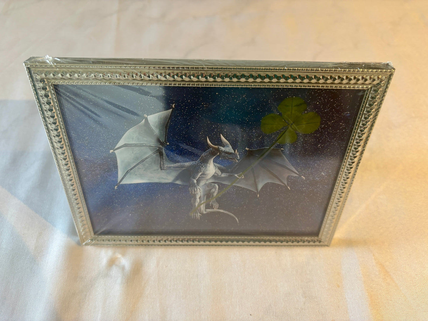 cadre trèfle à quatre feuilles / format A5/ dragon