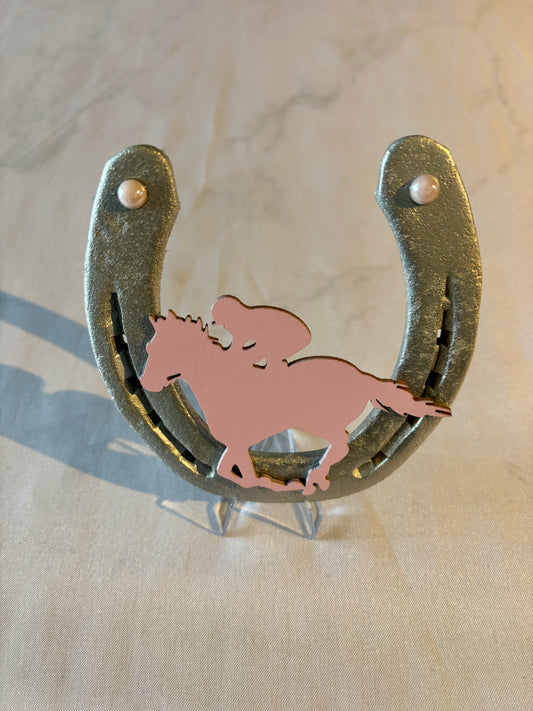 fer à cheval argent / rose