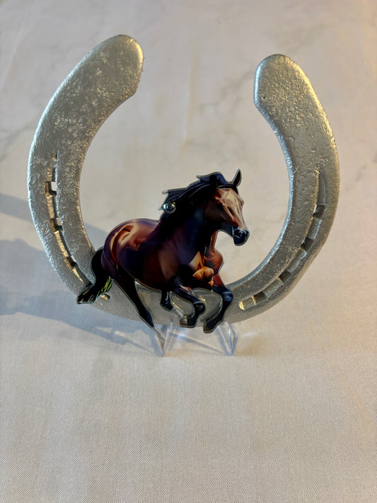 fer à cheval et son cheval