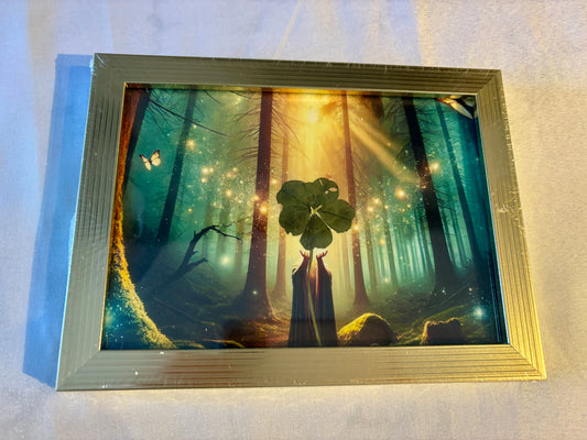 Cadre trèfle à 6 feuilles ! Ultra rare ! Format A5