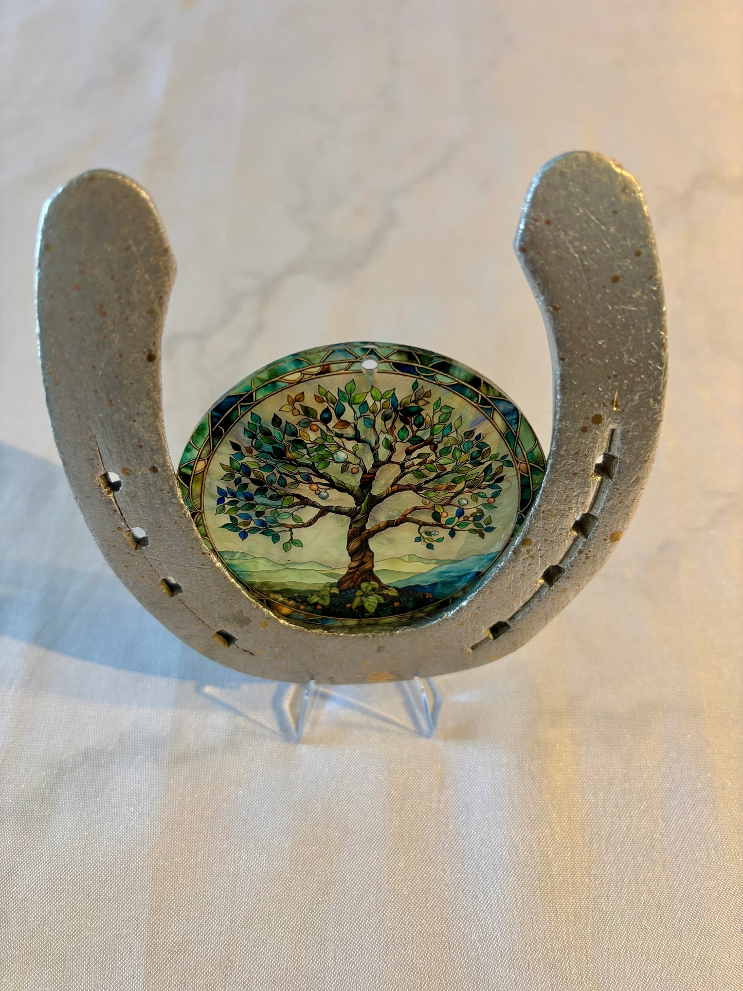 décoration fer à cheval avec son arbre de vie